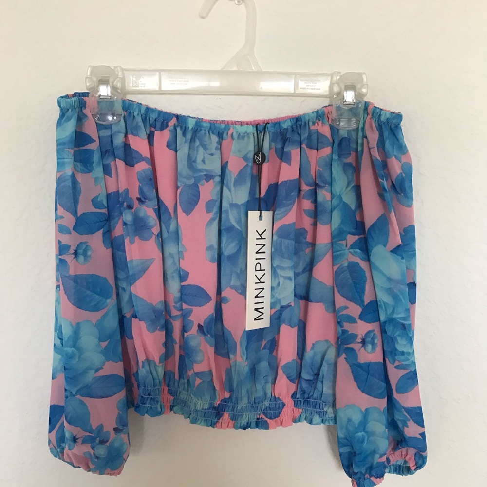 Mink Pink off the shoulder top NWT